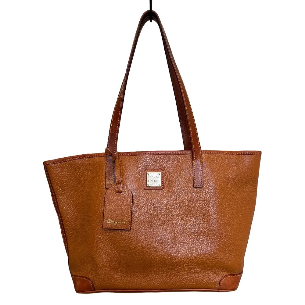 Dooney & Bourke Brown Pebble Leather Tote Charleston Bag Luxe Classic Shopper - Picture 3 of 13